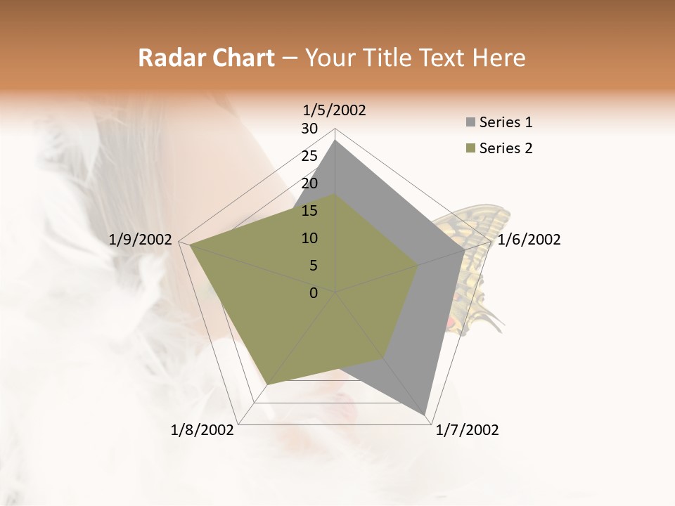 Frosty Beauty Model PowerPoint Template