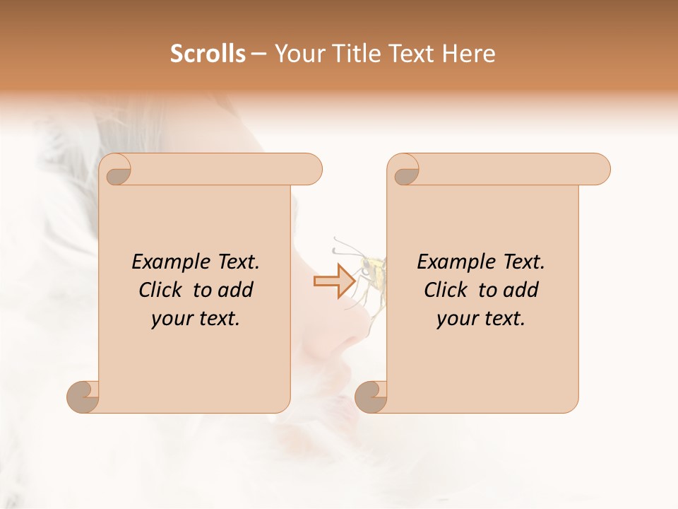 Frosty Beauty Model PowerPoint Template