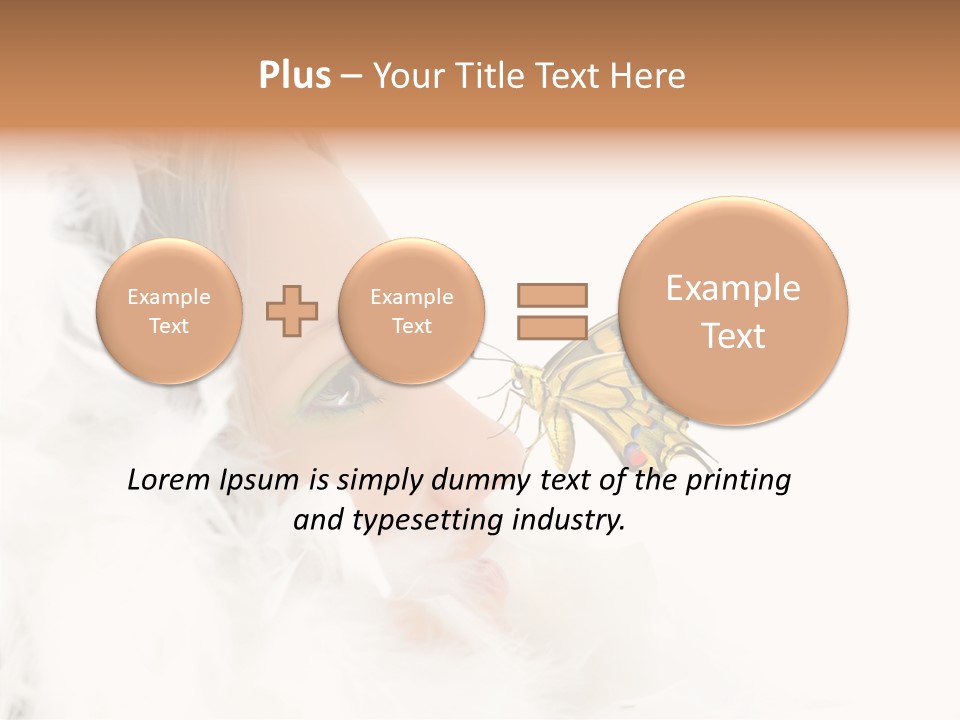 Frosty Beauty Model PowerPoint Template