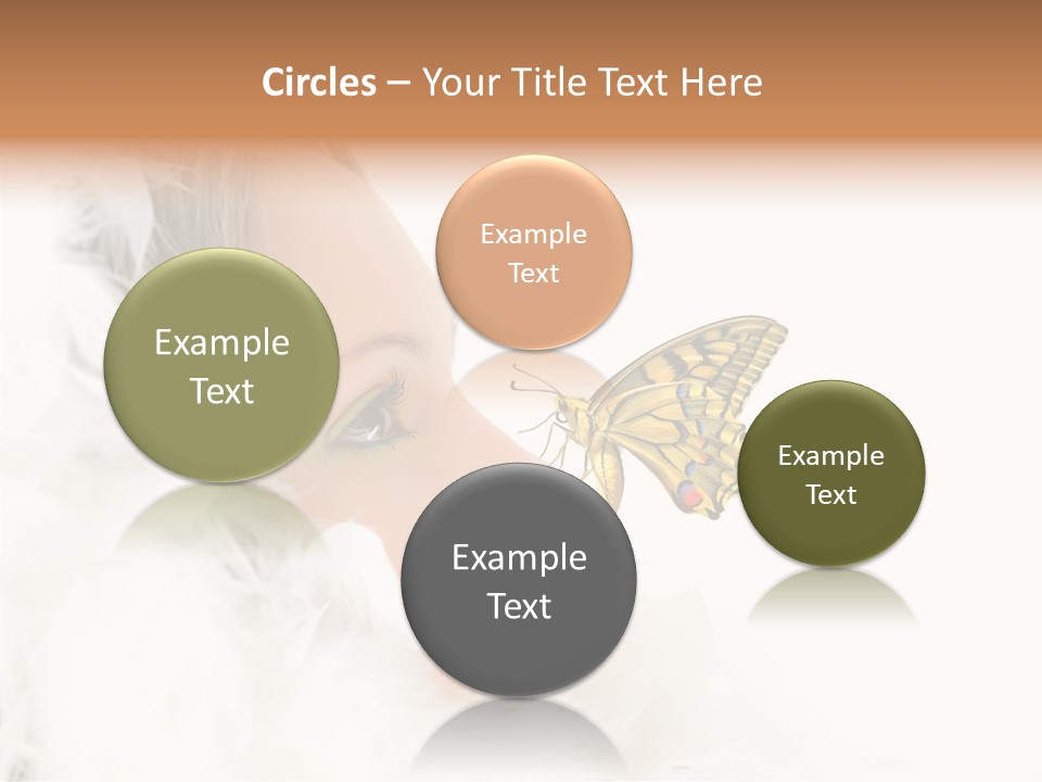 Frosty Beauty Model PowerPoint Template