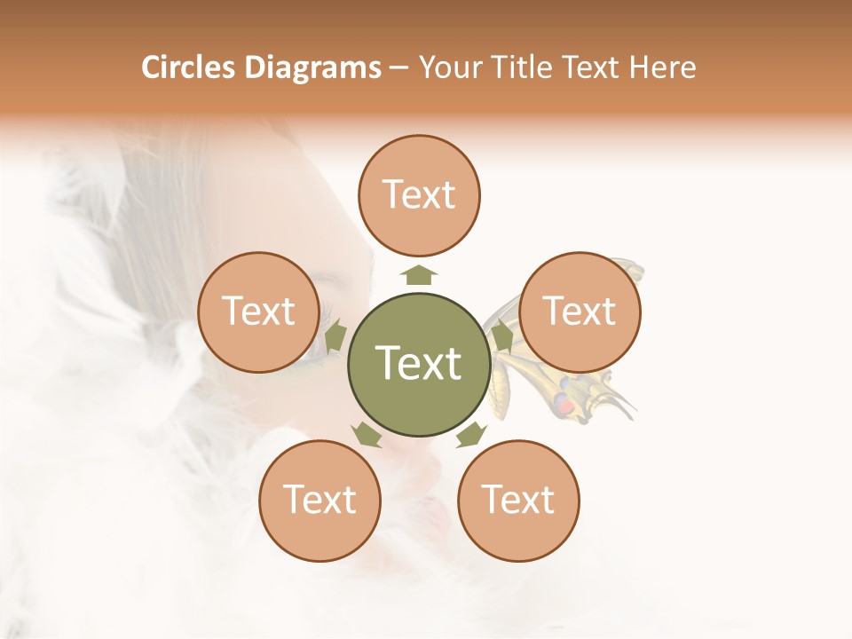 Frosty Beauty Model PowerPoint Template