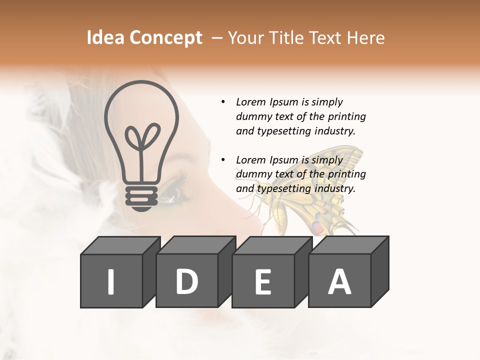 Frosty Beauty Model PowerPoint Template