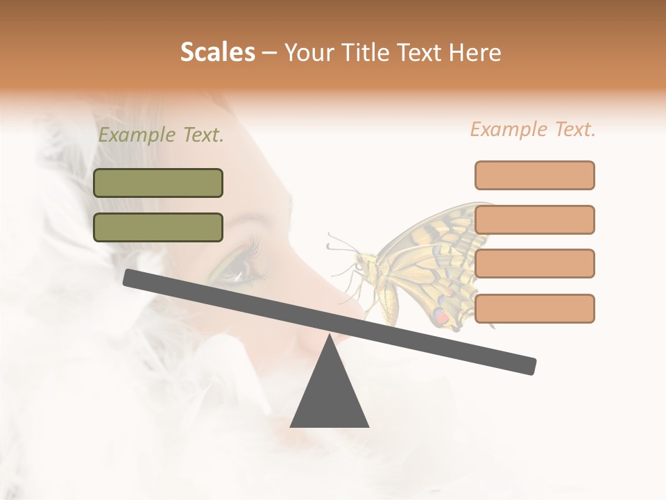 Frosty Beauty Model PowerPoint Template