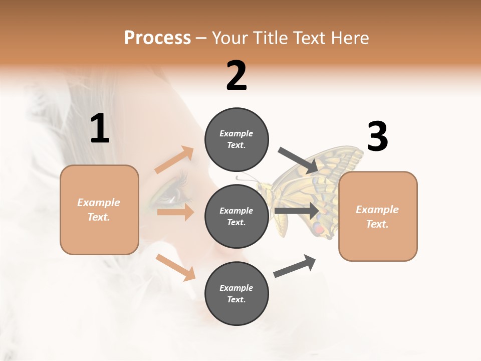 Frosty Beauty Model PowerPoint Template