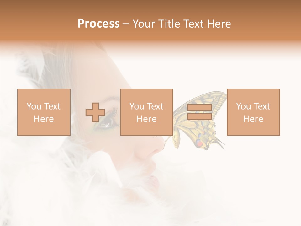 Frosty Beauty Model PowerPoint Template