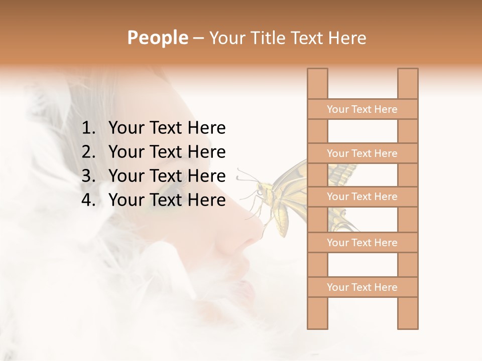 Frosty Beauty Model PowerPoint Template