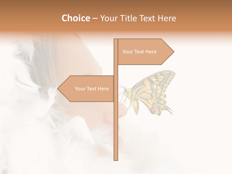 Frosty Beauty Model PowerPoint Template