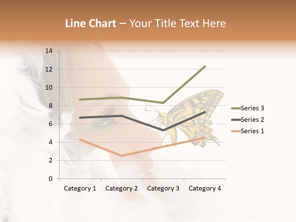 Frosty Beauty Model PowerPoint Template