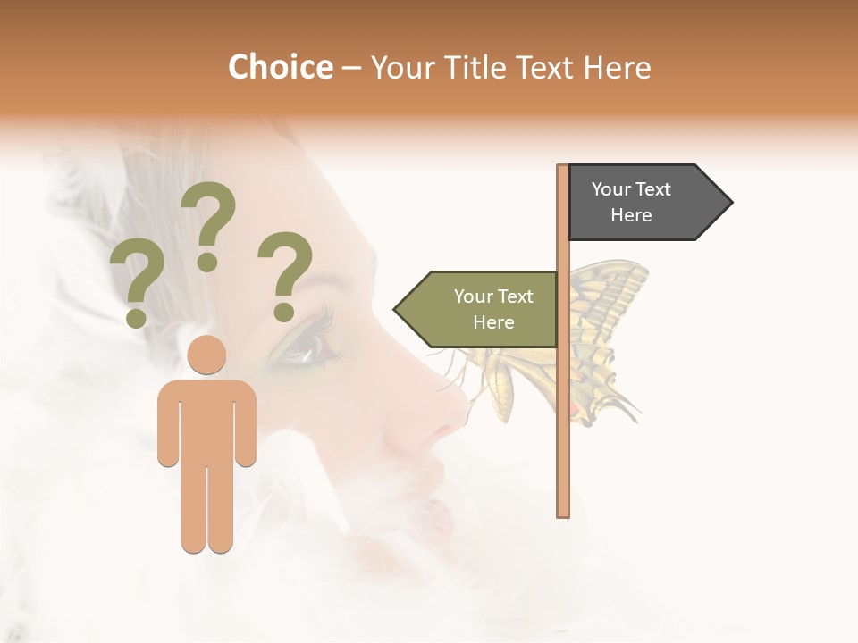 Frosty Beauty Model PowerPoint Template