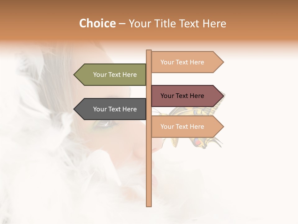 Frosty Beauty Model PowerPoint Template