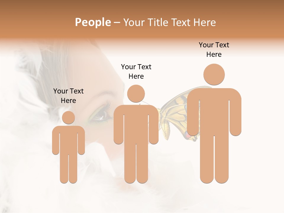 Frosty Beauty Model PowerPoint Template