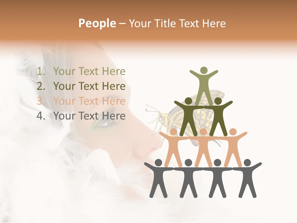 Frosty Beauty Model PowerPoint Template