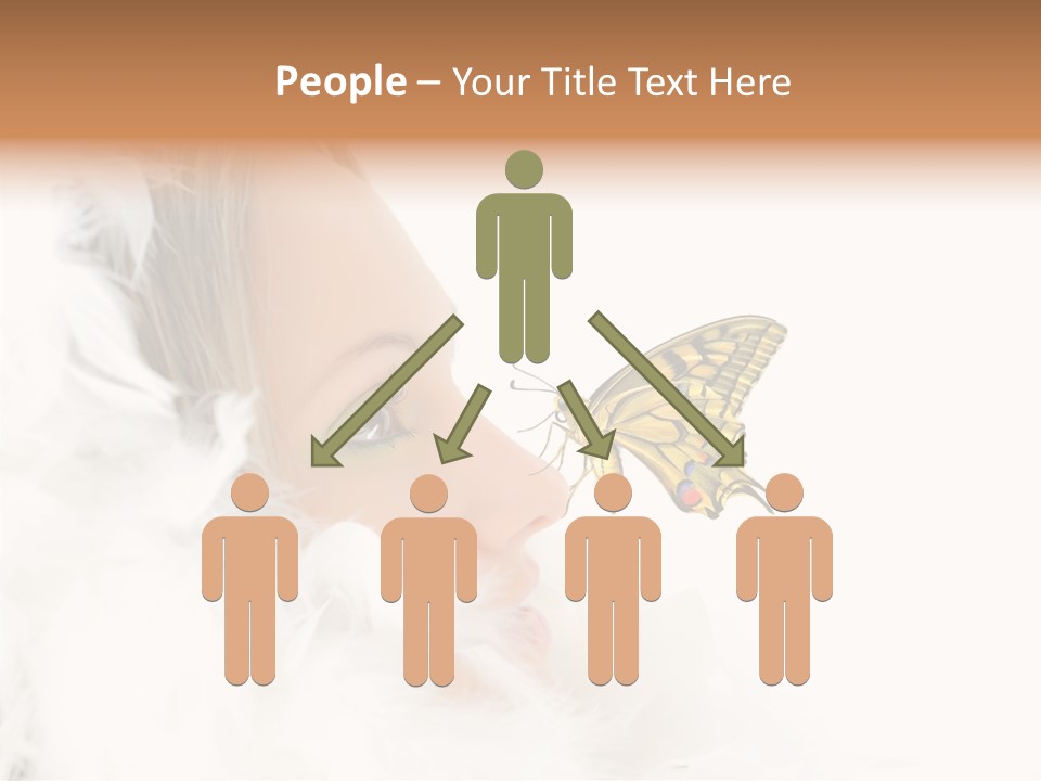 Frosty Beauty Model PowerPoint Template