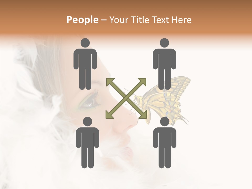 Frosty Beauty Model PowerPoint Template