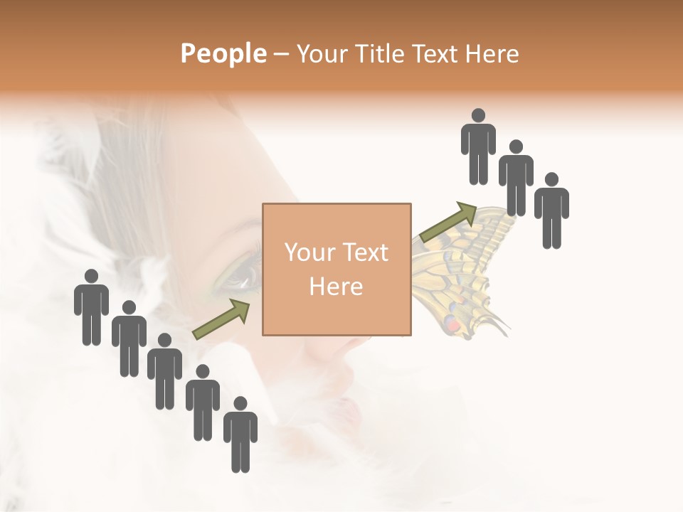 Frosty Beauty Model PowerPoint Template