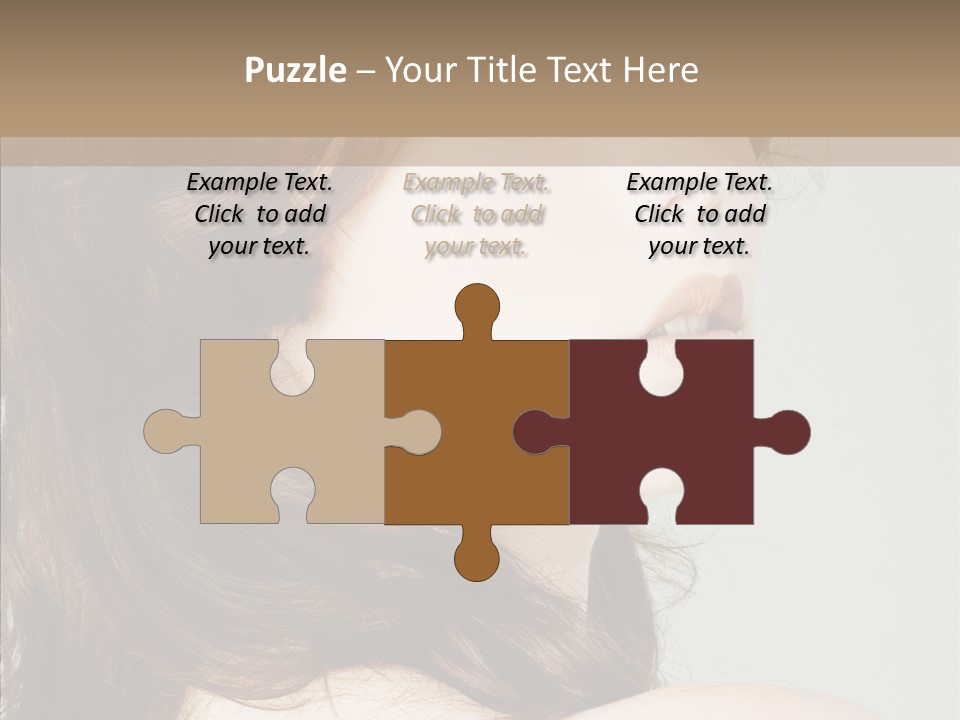 Woman Vanity Pose PowerPoint Template