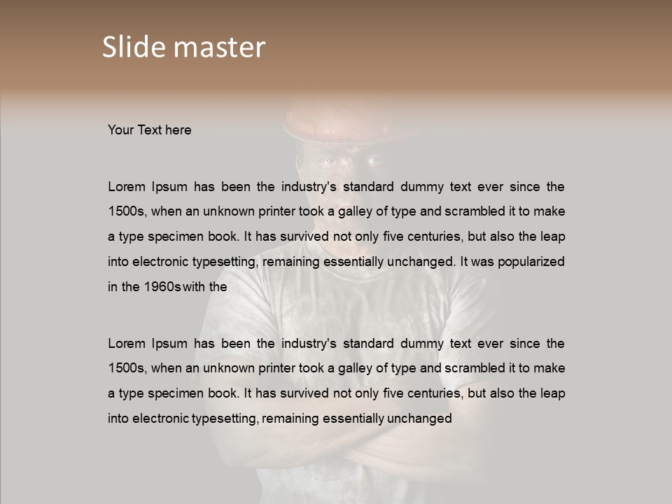 Dust Laborer Dirty PowerPoint Template