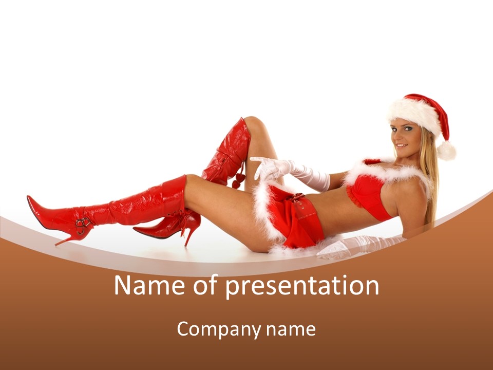 Seductive Sexually Beauty PowerPoint Template