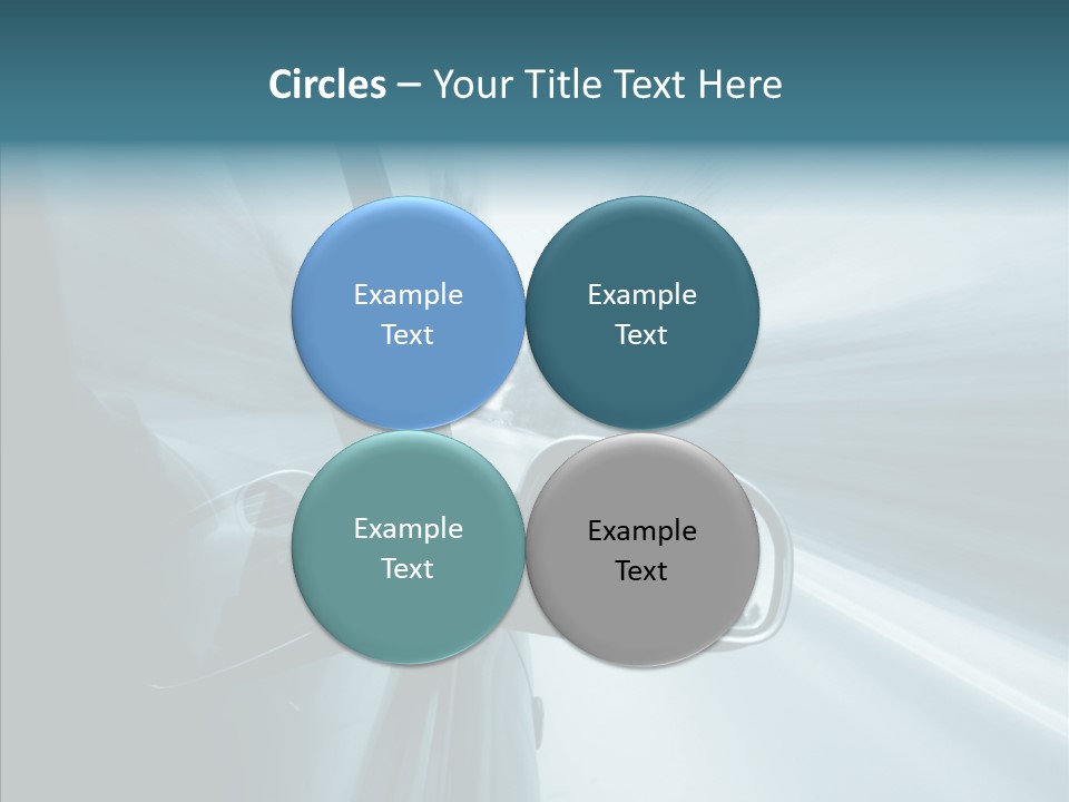 Rear View Drive Faster PowerPoint Template