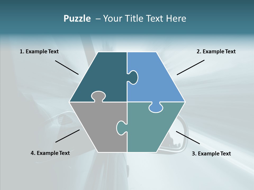 Rear View Drive Faster PowerPoint Template