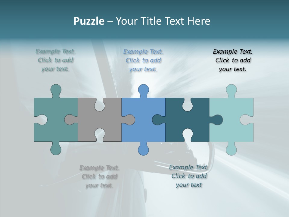 Rear View Drive Faster PowerPoint Template