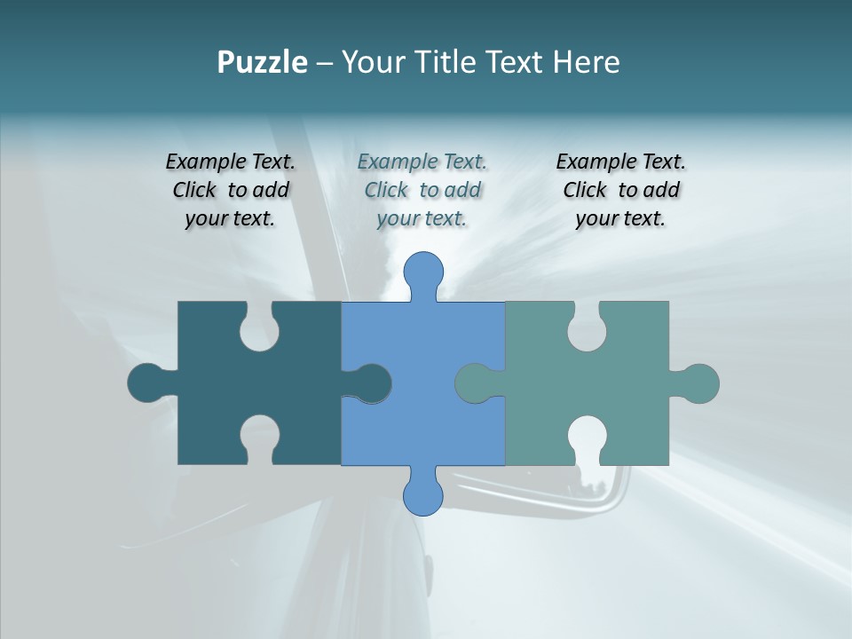Rear View Drive Faster PowerPoint Template