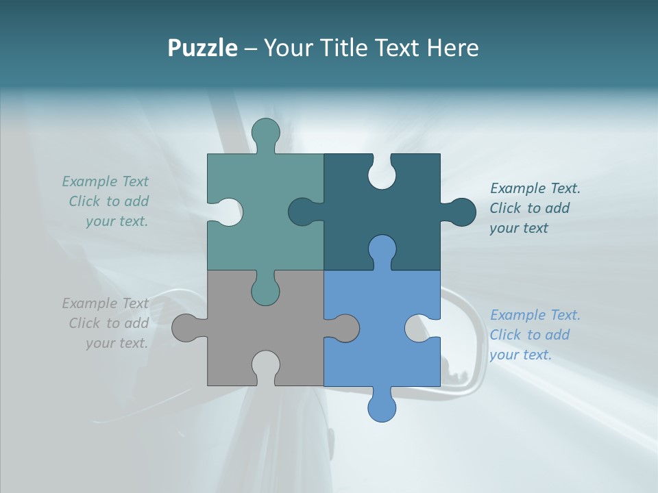 Rear View Drive Faster PowerPoint Template