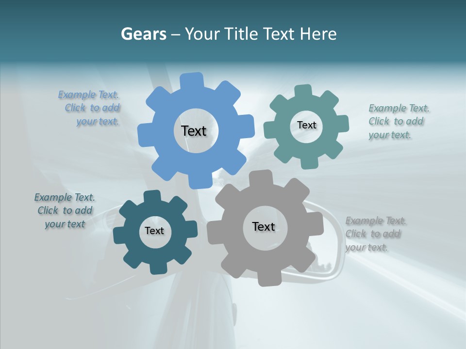 Rear View Drive Faster PowerPoint Template