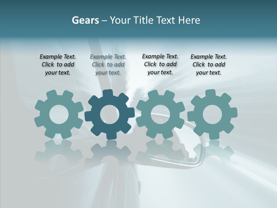 Rear View Drive Faster PowerPoint Template