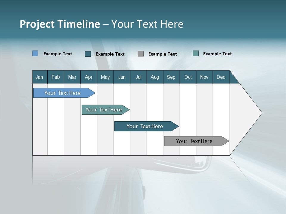 Rear View Drive Faster PowerPoint Template