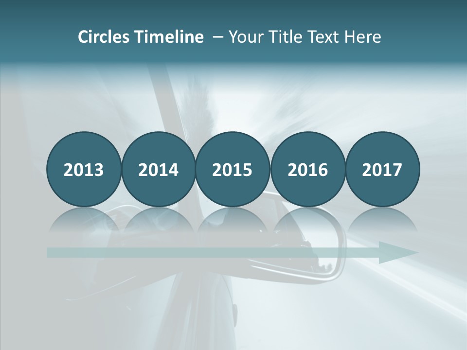 Rear View Drive Faster PowerPoint Template