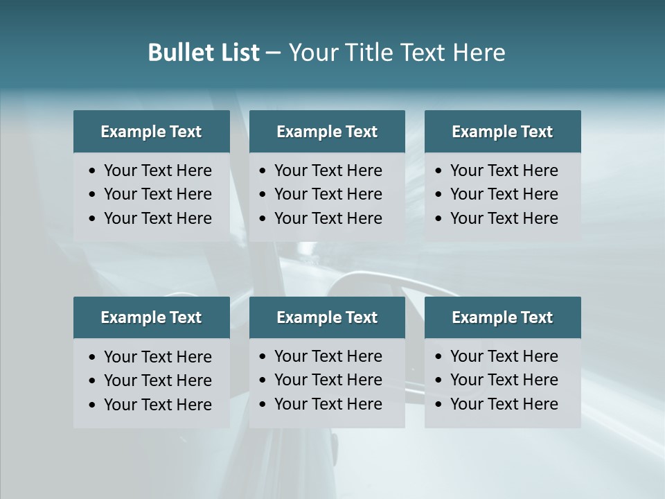 Rear View Drive Faster PowerPoint Template