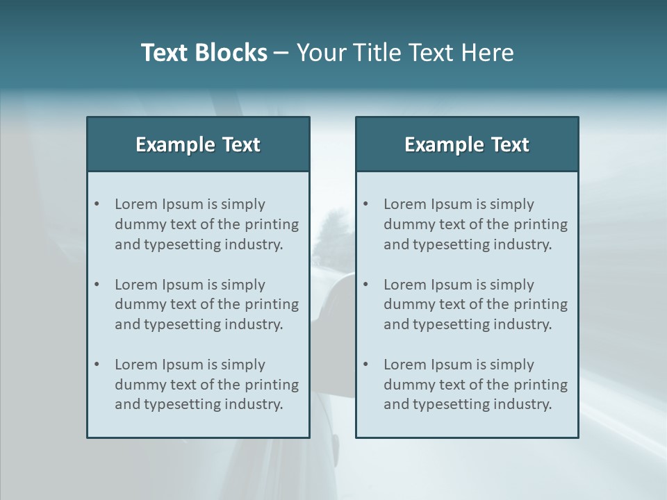 Rear View Drive Faster PowerPoint Template