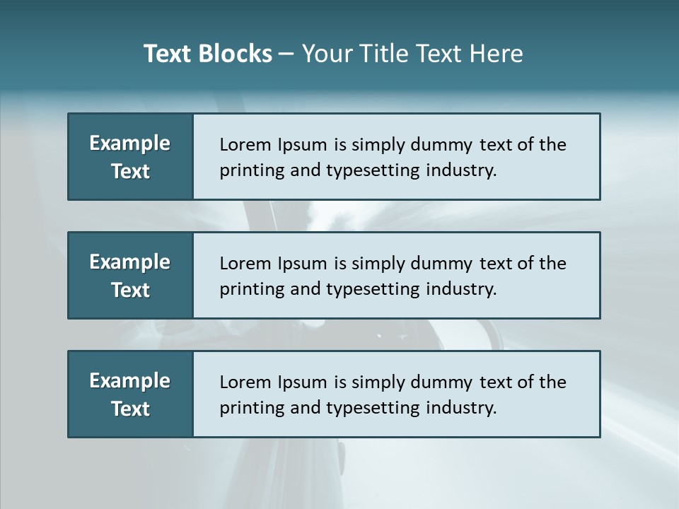 Rear View Drive Faster PowerPoint Template