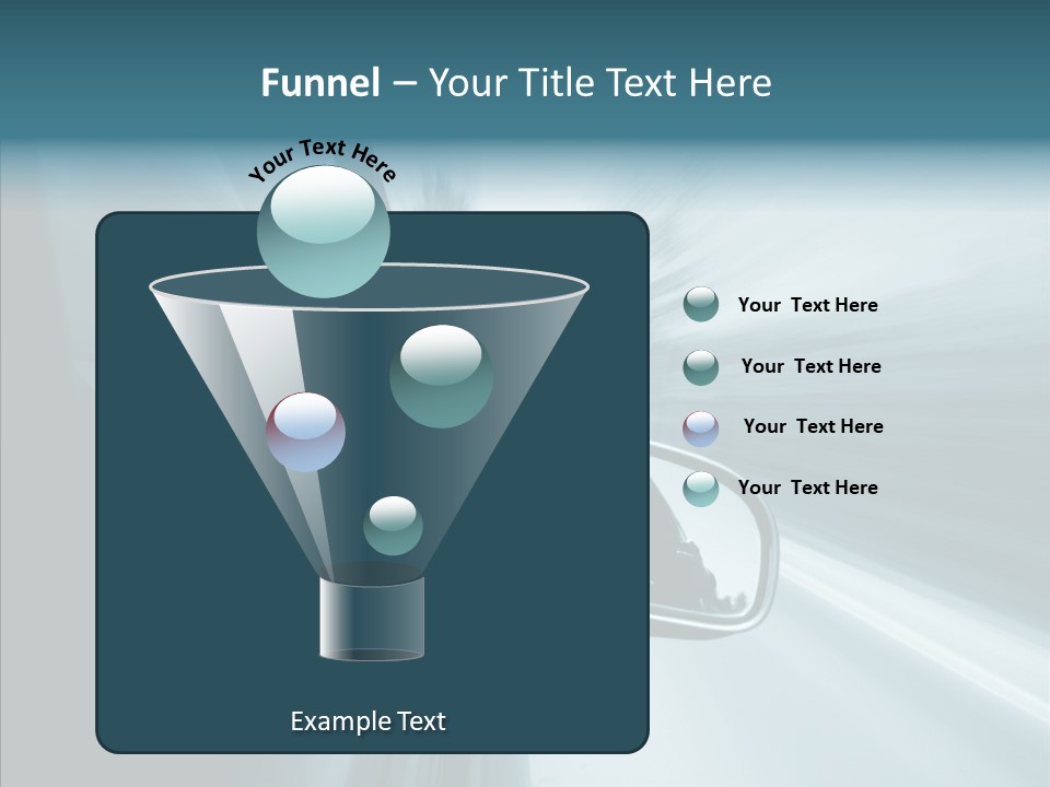 Rear View Drive Faster PowerPoint Template