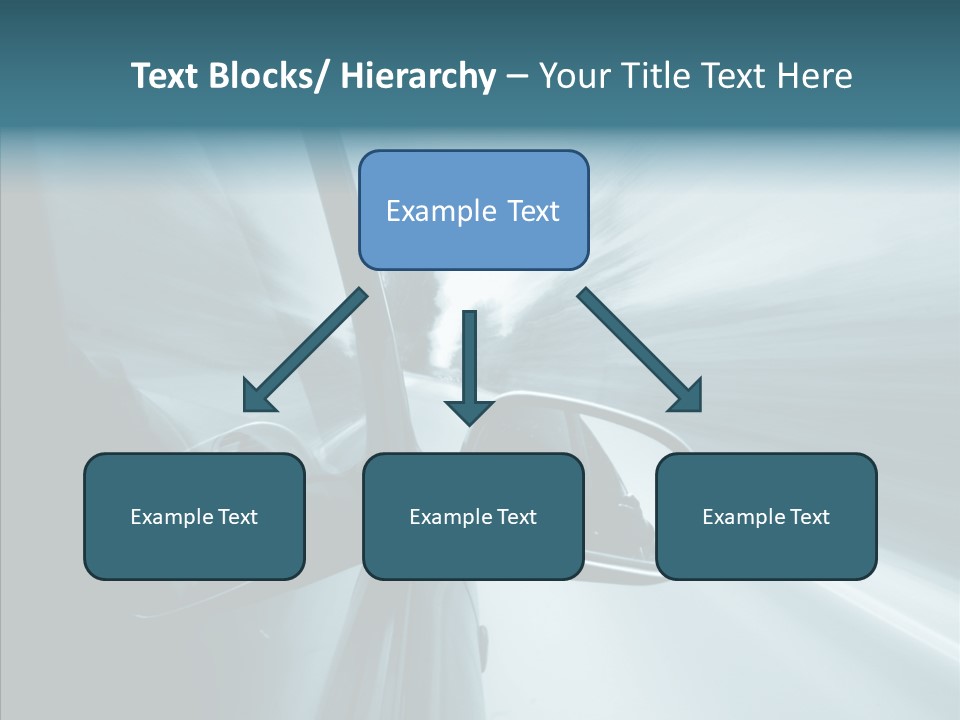 Rear View Drive Faster PowerPoint Template