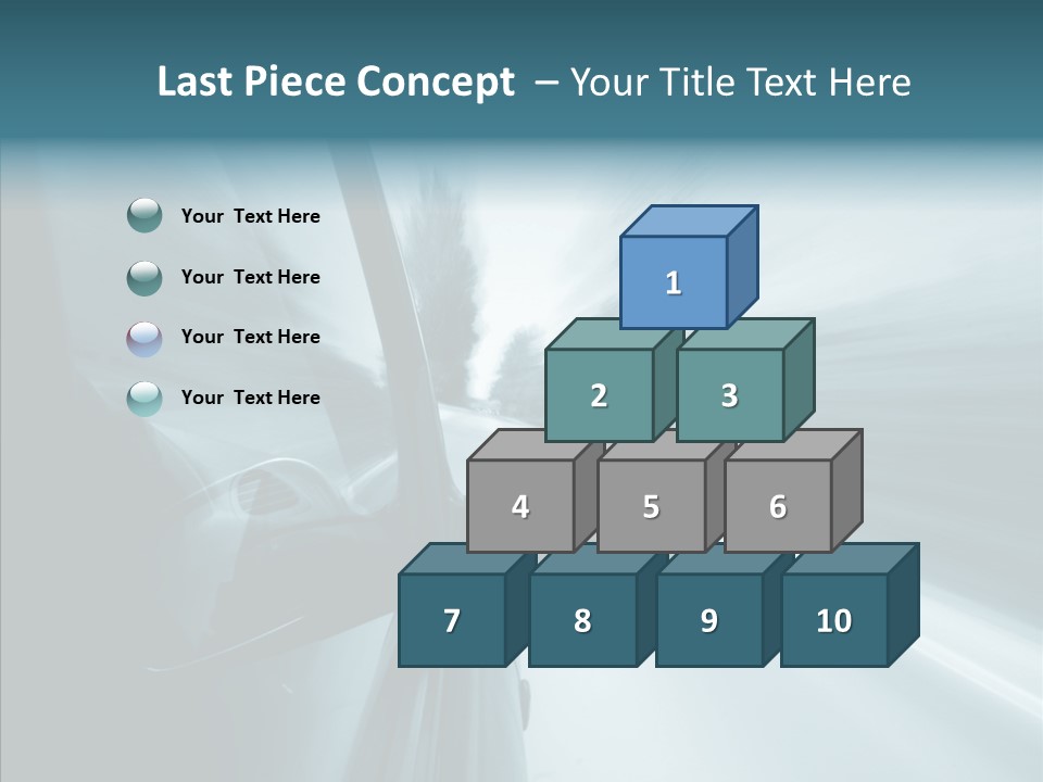 Rear View Drive Faster PowerPoint Template