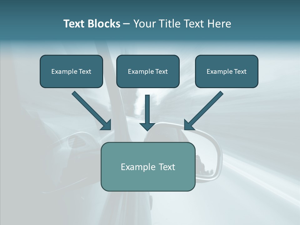 Rear View Drive Faster PowerPoint Template