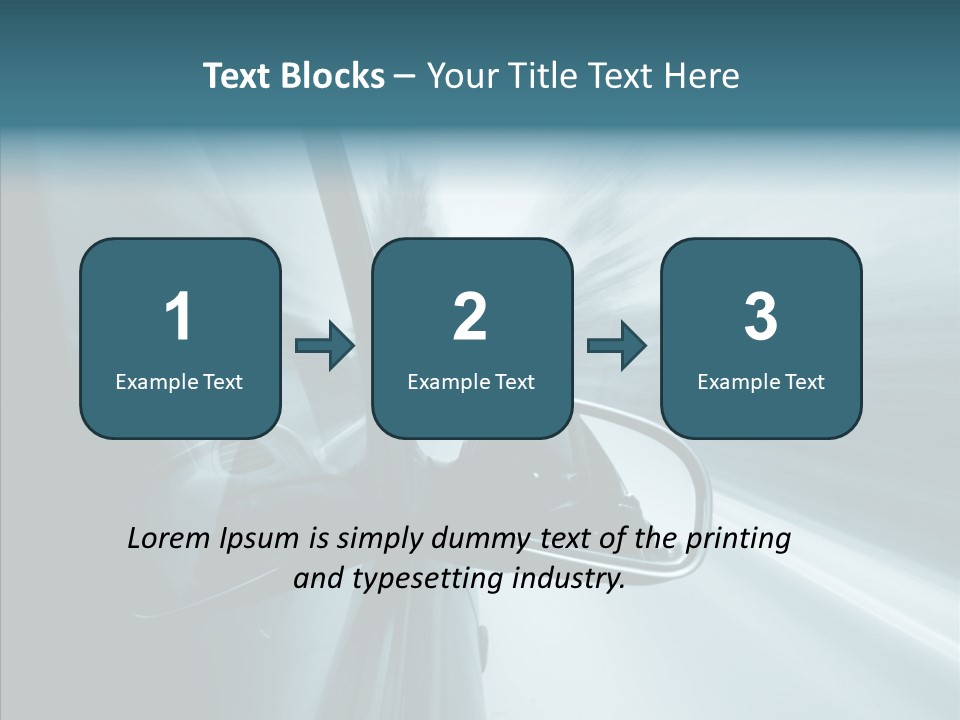 Rear View Drive Faster PowerPoint Template