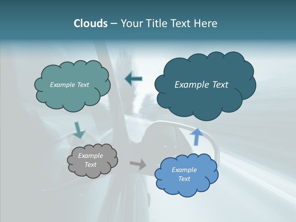 Rear View Drive Faster PowerPoint Template