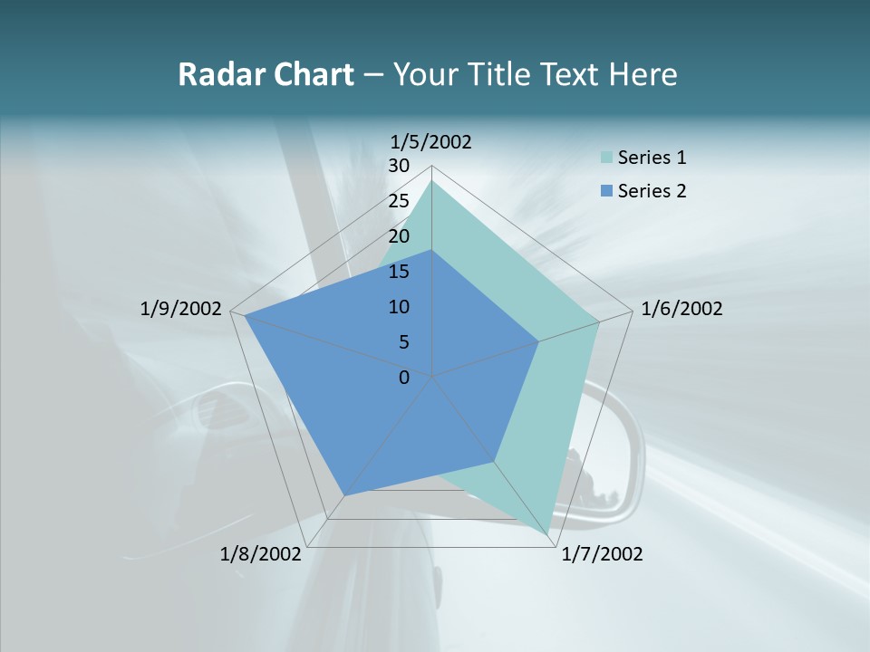 Rear View Drive Faster PowerPoint Template