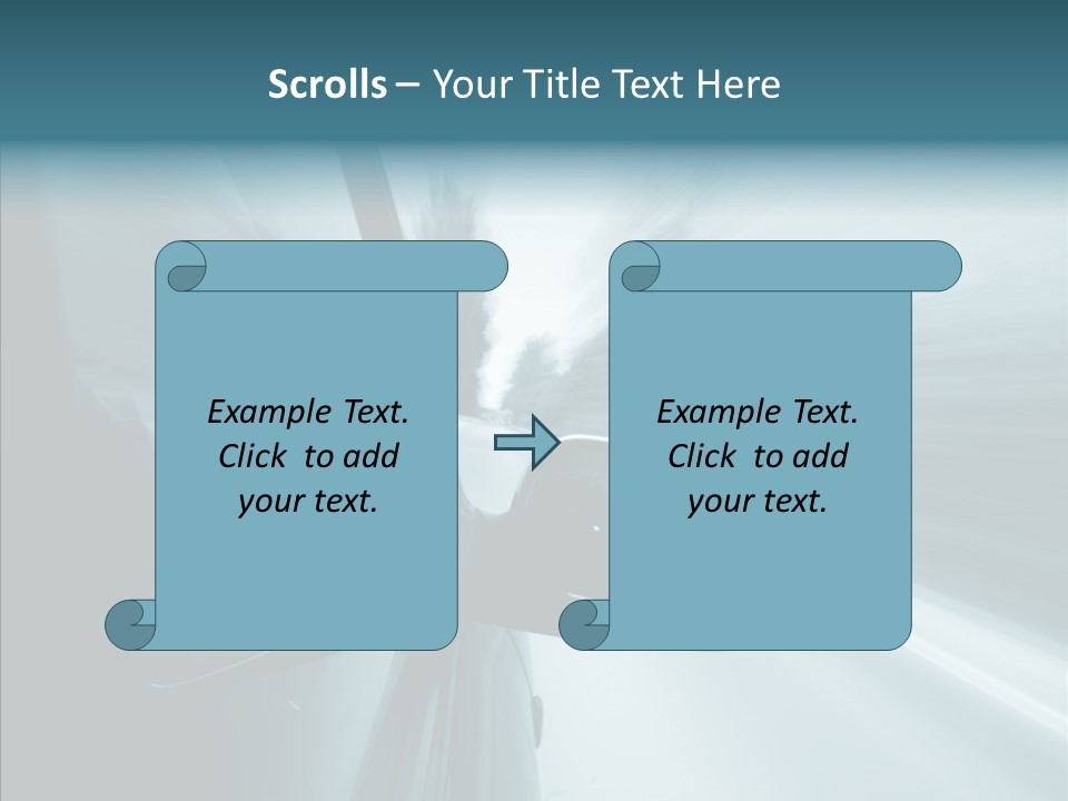 Rear View Drive Faster PowerPoint Template