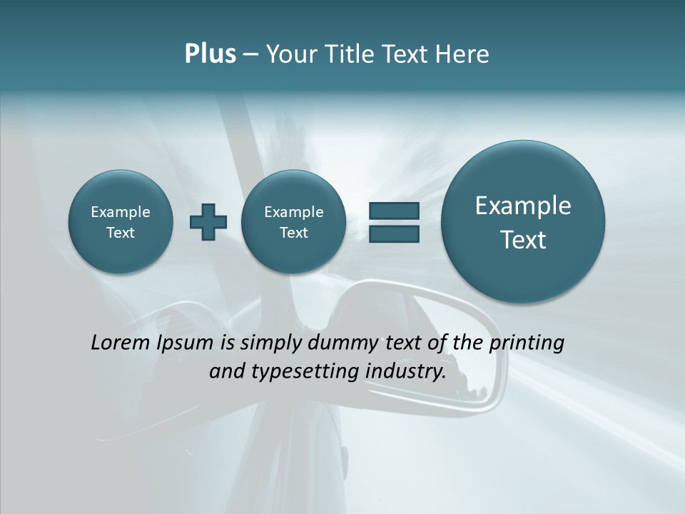 Rear View Drive Faster PowerPoint Template
