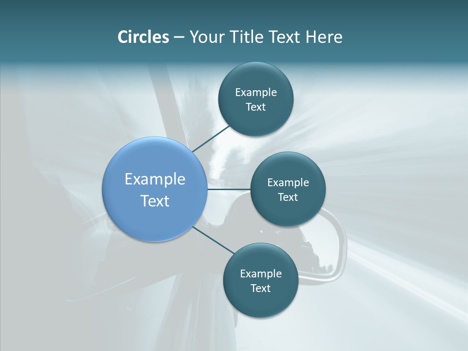 Rear View Drive Faster PowerPoint Template