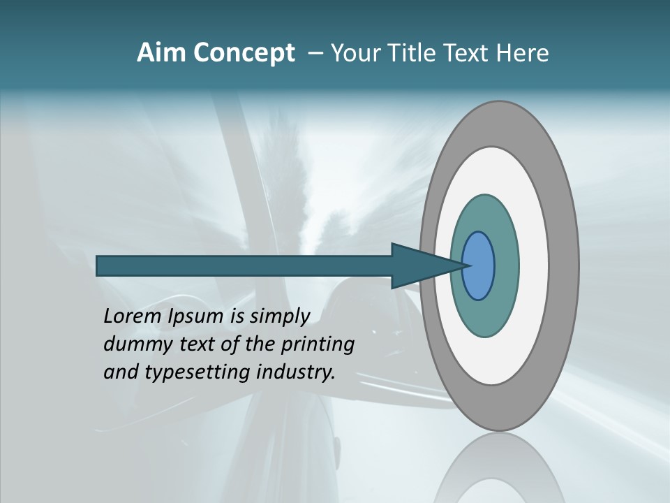 Rear View Drive Faster PowerPoint Template