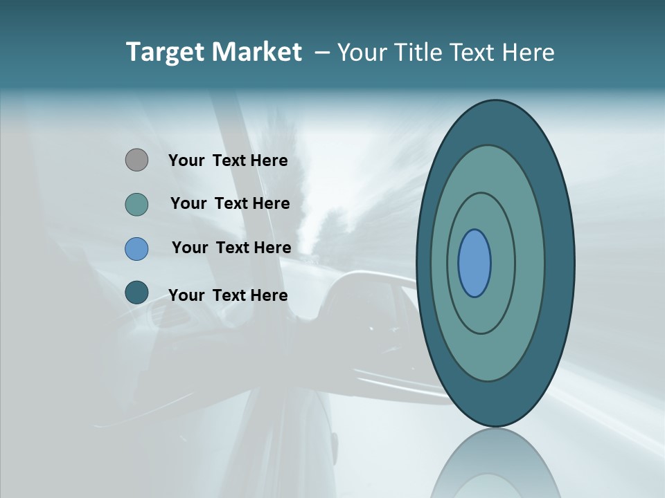 Rear View Drive Faster PowerPoint Template
