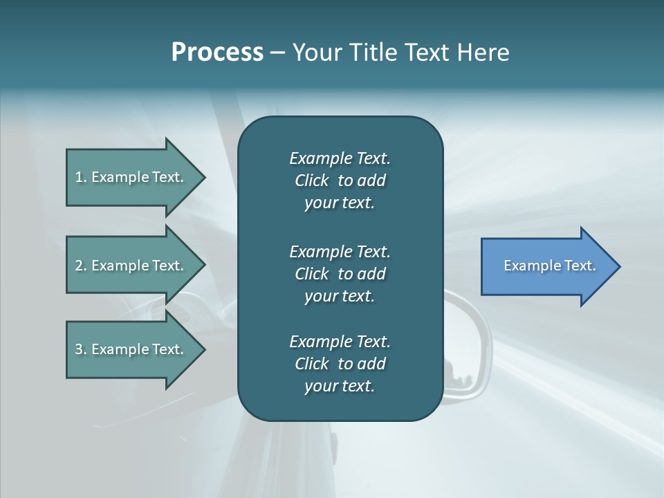 Rear View Drive Faster PowerPoint Template