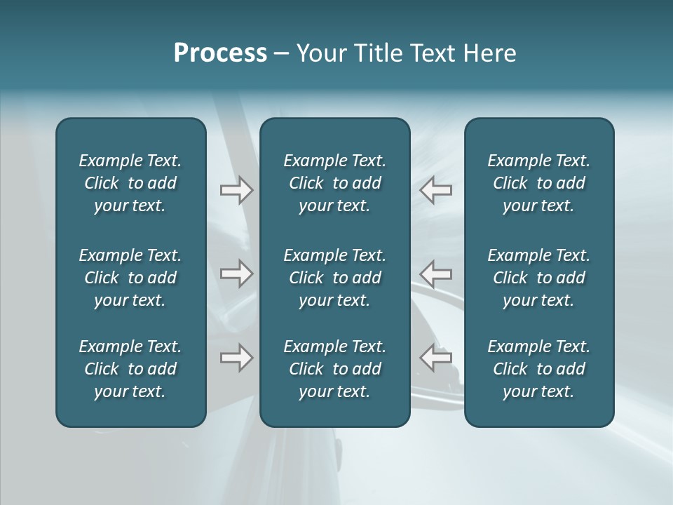 Rear View Drive Faster PowerPoint Template