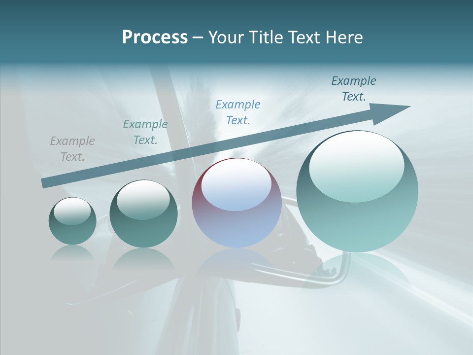 Rear View Drive Faster PowerPoint Template