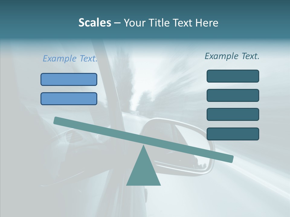 Rear View Drive Faster PowerPoint Template